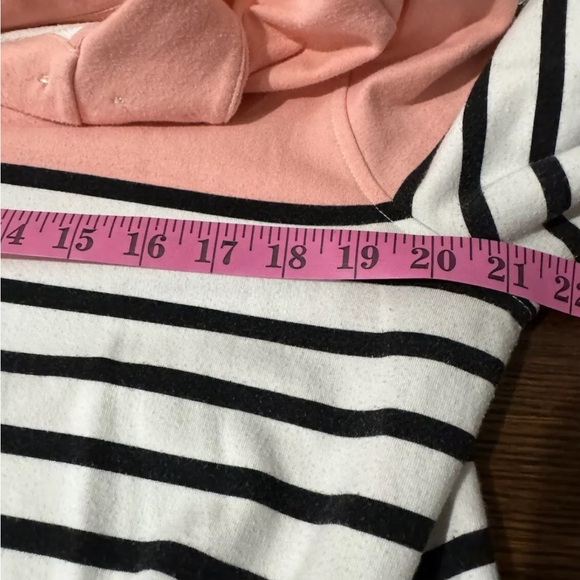 TALBOTS Colorblock And Stripes Half Button Pullover Sweatshirt With Pockets Sz L - Picture 5 of 8